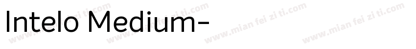 Intelo Medium字体转换